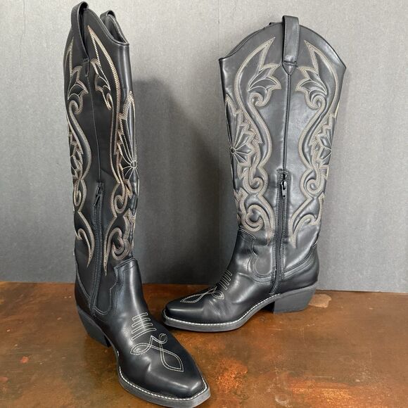 Wild Fable Shoes - Wild Fabel Kenzi Brown Women's Tall Western Fun Rustic Dress Boots size 6.5 Edgy